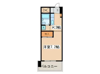 クレインマンション(1K/5階)の間取り写真