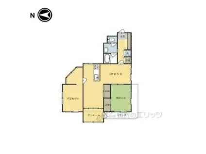 ライフステージ広瀬 森(3LDK/3階)の間取り写真