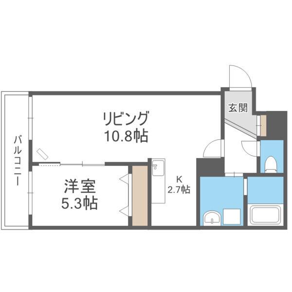 TM410チョイスレジデンス(1LDK/4階)の間取り写真