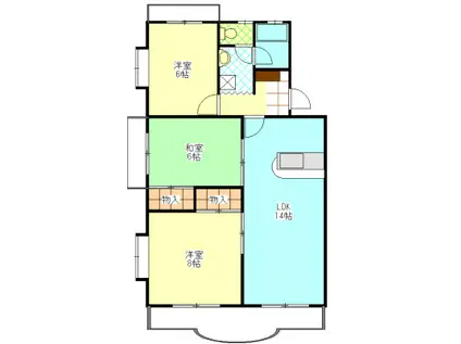 カーサカジマIII(3LDK/3階)の間取り写真