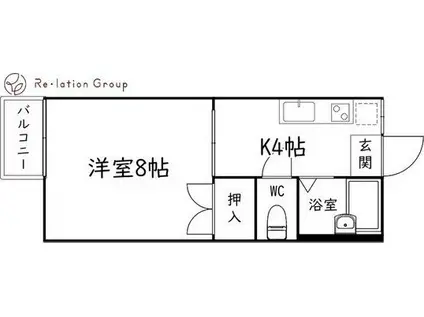 グリーンビレッジ大竹(1DK/1階)の間取り写真