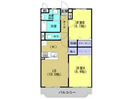 Y.M.JUPITER(2LDK/3階)の間取り写真