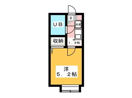 アネックスIII(1K/1階)の間取り写真