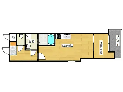 セブンプロート草津南(1LDK/3階)の間取り写真