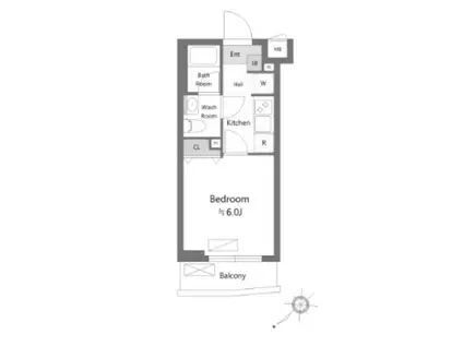SHOKEN RESIDENCE横浜生麦III(1K/1階)の間取り写真