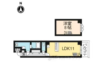 DAIKI PLACE 千本(1LDK/7階)の間取り写真