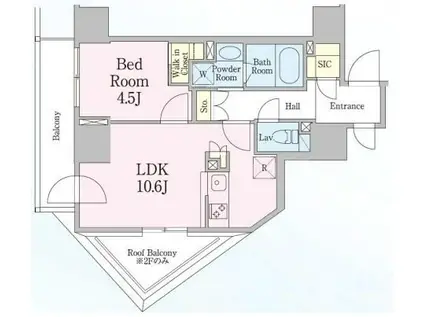 レジディア笹塚III(1LDK/3階)の間取り写真