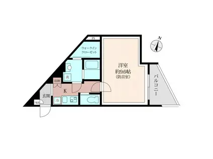 ラシクラスINFINA新横浜(1K/2階)の間取り写真