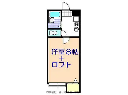 パームビレッジI(1K/1階)の間取り写真