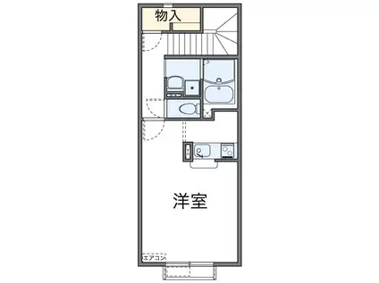ヴィヴァンタ(1K/2階)の間取り写真