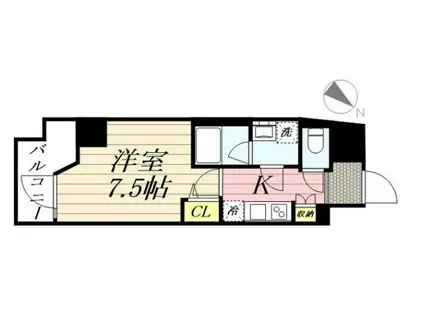 GRANPASEO麻布十番 グランパセオ麻布十番(1K/8階)の間取り写真