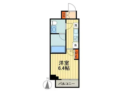 レアライズ西川口Ⅱ(1K/6階)の間取り写真