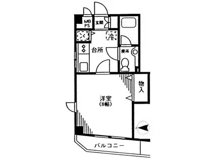 メゾンフォルテ(1K/2階)の間取り写真