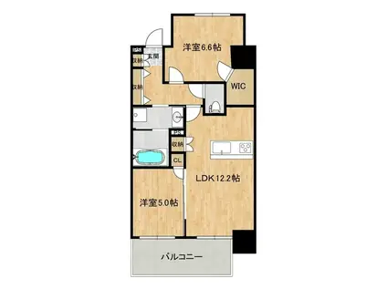 フィネストリーノ守谷(2LDK/8階)の間取り写真