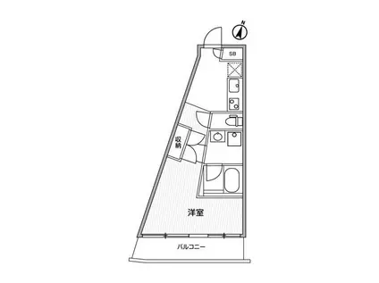 GRANDUO代々木2(ワンルーム/4階)の間取り写真