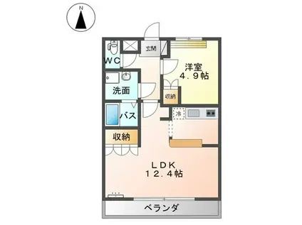 オータム リーブス(2LDK/2階)の間取り写真