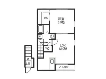 OGハイツ(1LDK/2階)の間取り写真