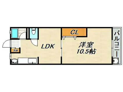 上池田グリーンハイツ(1LDK/1階)の間取り写真