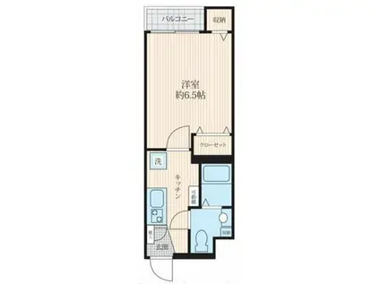 フォセット西川口(1K/4階)の間取り写真