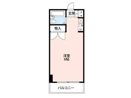 ブランニュー本厚木(1K/1階)の間取り写真