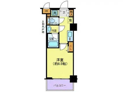 パレステュディオ白金高輪(1K/3階)の間取り写真