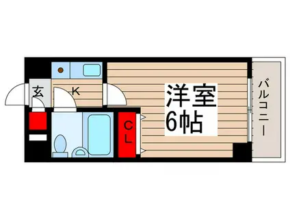 ダイニチ館Fー17(1K/2階)の間取り写真