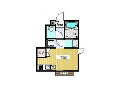 BELLE EKATERINA(ワンルーム/1階)の間取り写真