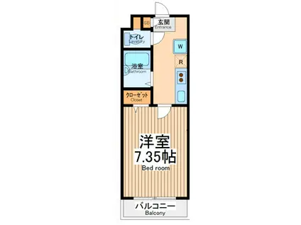 アヴィニティー調布南(1K/1階)の間取り写真
