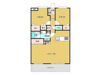 アーバンパレス諏訪野II(2LDK/4階)の間取り写真