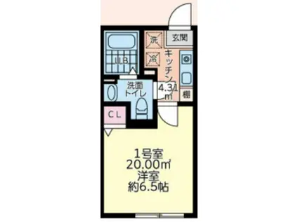 リフォンテーヌ橋本(1K/3階)の間取り写真