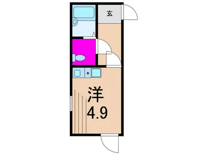 メゾン ド スリール(ワンルーム/2階)の間取り写真