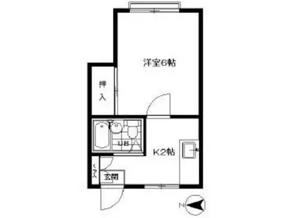 第一ノモビル(1K/4階)の間取り写真
