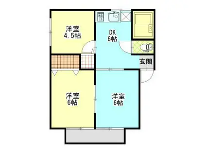 SATOビル川井(3DK/2階)の間取り写真