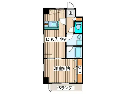 メープルI(1DK/3階)の間取り写真