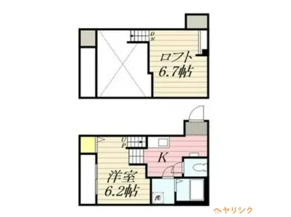 アルバーノ新守西GRANDE(1K/2階)の間取り写真