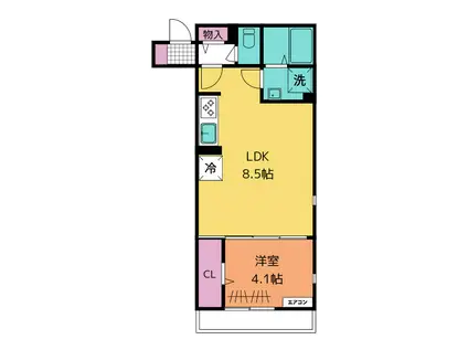 HAUOLI湘南(1LDK/2階)の間取り写真