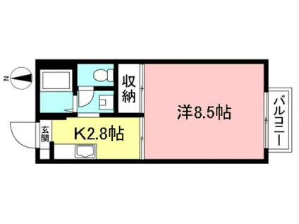 メゾン・ジュネス(1K/1階)の間取り写真