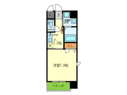 GLORYKISERA(1K/9階)の間取り写真