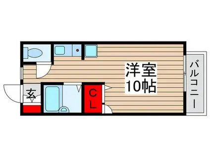 エスペランサ彩(ワンルーム/2階)の間取り写真