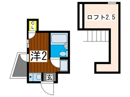 プレジャーガーデン金沢文庫(ワンルーム/4階)の間取り写真