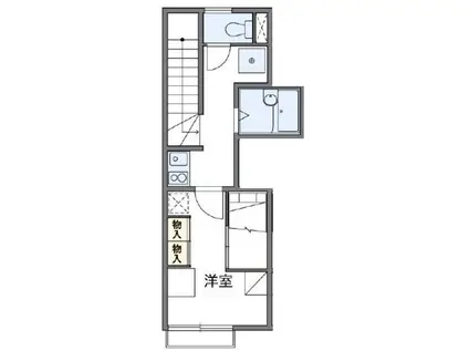 レオパレスエスタIII(1K/2階)の間取り写真