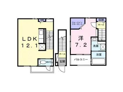 サンダーソニア(1LDK/2階)の間取り写真