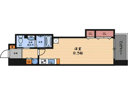 エスポルテ福島(ワンルーム/5階)の間取り写真