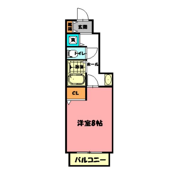 セレッソ八木(ワンルーム/1階)の間取り写真
