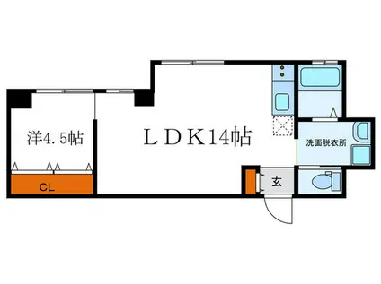PRIMEIKU北白川(1LDK/2階)の間取り写真