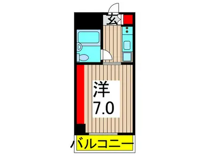 エルスタンザ亀有(ワンルーム/11階)の間取り写真