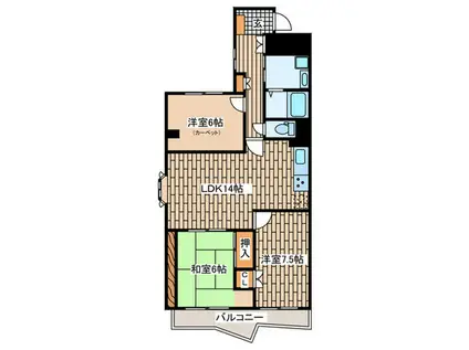 チサンマンション鎌倉(3LDK/4階)の間取り写真