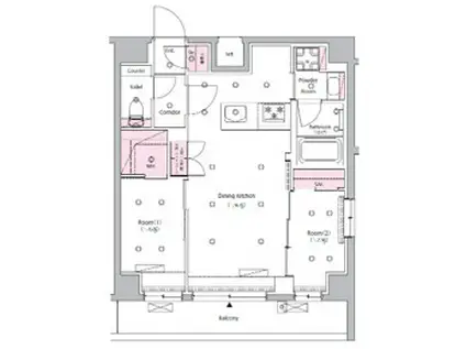 SYFORME NISHISUGAMO(2DK/5階)の間取り写真