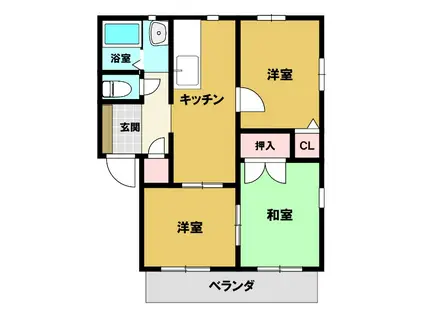 セピアコート(3DK/2階)の間取り写真