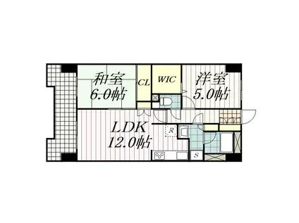 ファインビュ―千葉(2LDK/4階)の間取り写真